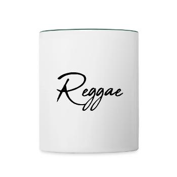 reggae - Contrasting Mug - white/dark green - Front