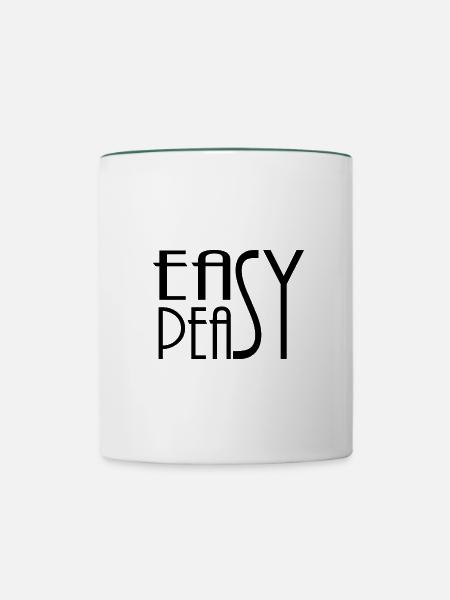easy peasy - Tasse zweifarbig - Weiß/Dunkelgrün