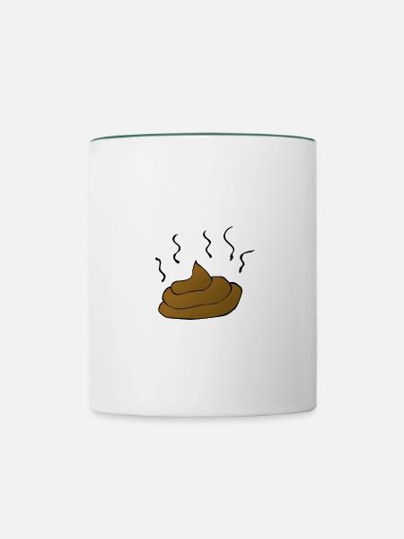 Scheisse - Tasse zweifarbig - Weiß/Dunkelgrün