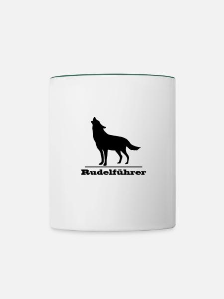 rudelfuehrer - Tasse zweifarbig - Weiß/Dunkelgrün
