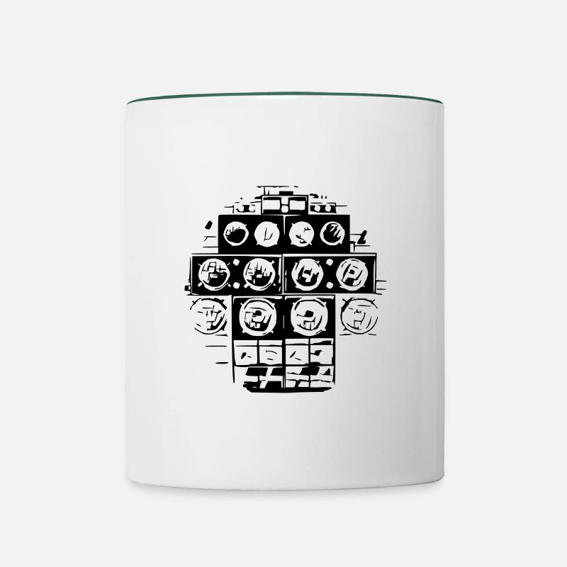 soundsystem10 - Mug contrasté - blanc/vert foncé