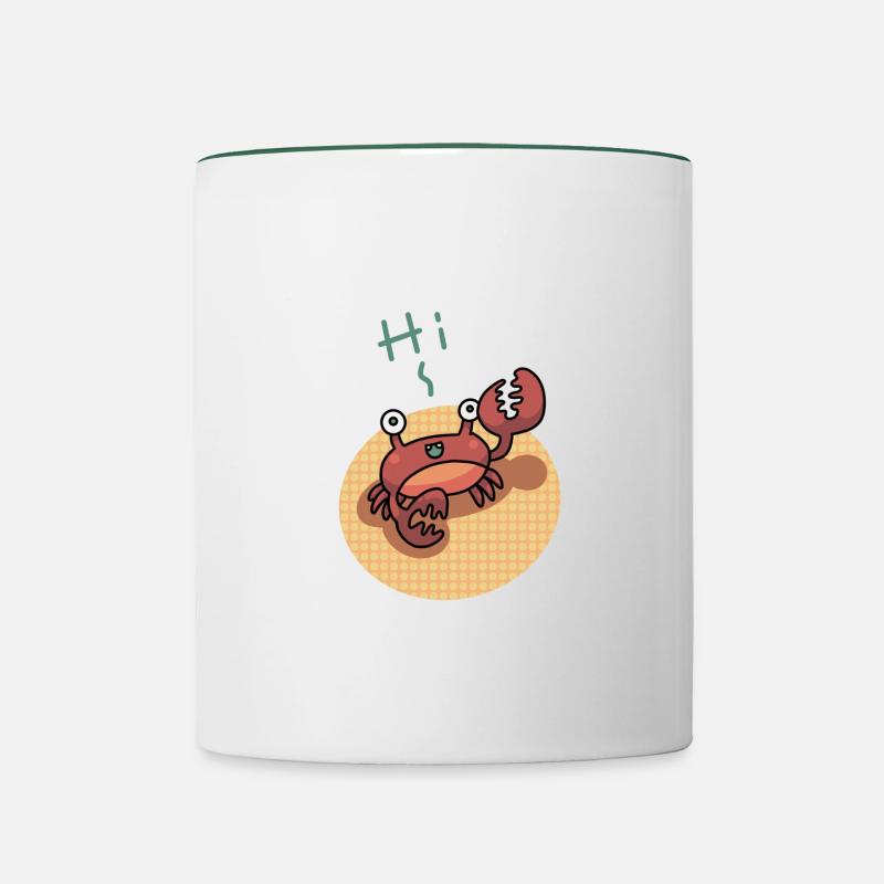 grincheuse - Mug contrasté - blanc/vert foncé