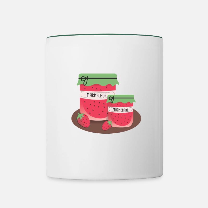 confiture - Mug contrasté - blanc/vert foncé