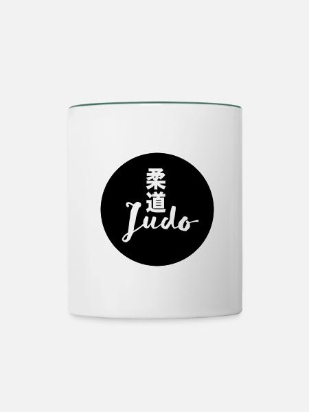 Judo - Tasse zweifarbig - Weiß/Dunkelgrün