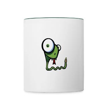 Snake - Contrasting Mug - white/dark green - Front