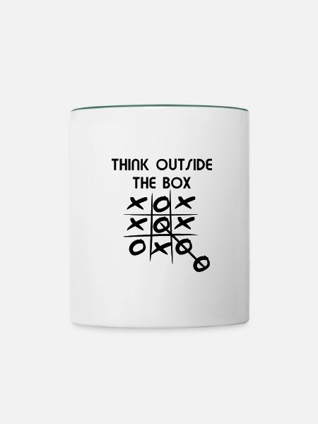 OUTSIDE THE BOX - Tasse zweifarbig - Weiß/Dunkelgrün