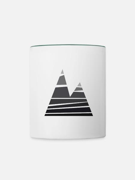 MINIMAL MOUNTAIN - Tasse zweifarbig - Weiß/Dunkelgrün