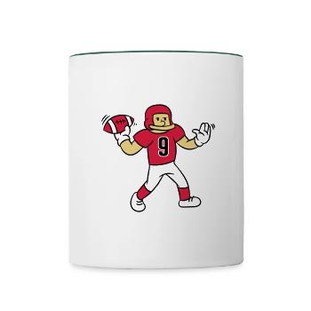 Joueur de - Mug contrasté - blanc/vert foncé - Devant