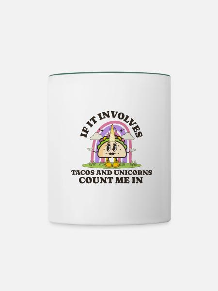 Taco - Tasse zweifarbig - Weiß/Dunkelgrün