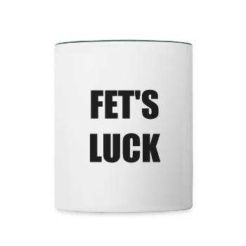 FETS LUCK Twisted Words Lustiger Spruch - Tasse zweifarbig - Weiß/Dunkelgrün - Vorne