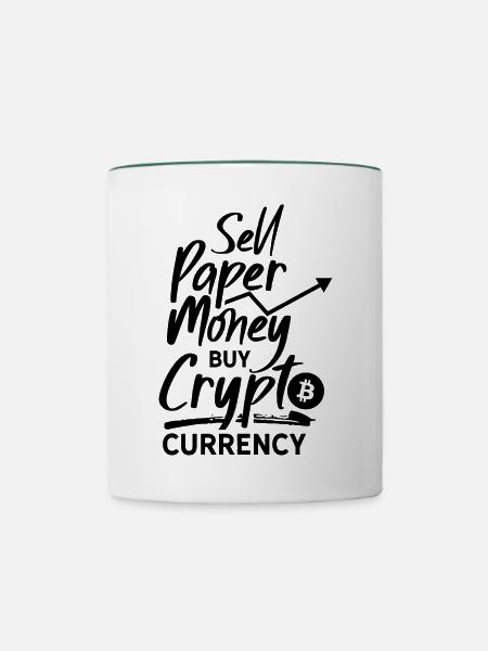 Cryptowährung Krypto Crypto Trader Kryptowährung - Tasse zweifarbig - Weiß/Dunkelgrün