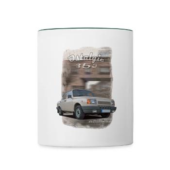 WaBu 2019 sans logo de marque ni emblème 25 - Mug contrasté - blanc/vert foncé - Devant