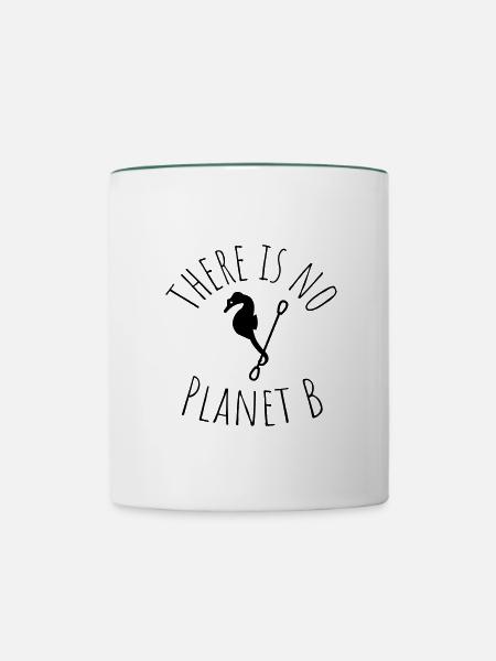 planet b - Tasse zweifarbig - Weiß/Dunkelgrün