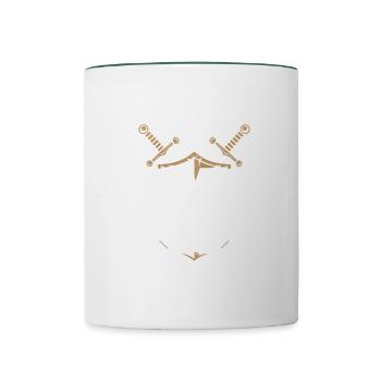 Christian Armor of God Ephesians 6:11 - Contrasting Mug - white/dark green - Front