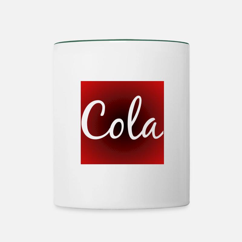cola - Mug contrasté - blanc/vert foncé