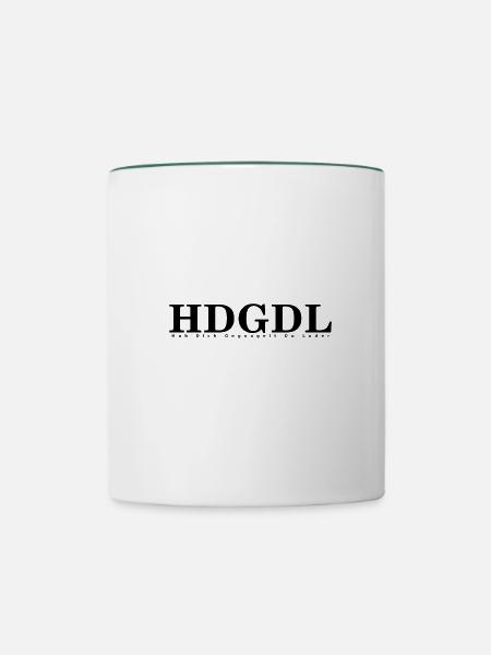 HDGDL schwarz - Tasse zweifarbig - Weiß/Dunkelgrün