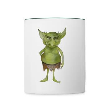 Goblin - Tasse zweifarbig - Weiß/Dunkelgrün - Vorne