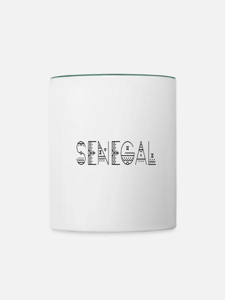 Senegal - Tasse zweifarbig - Weiß/Dunkelgrün