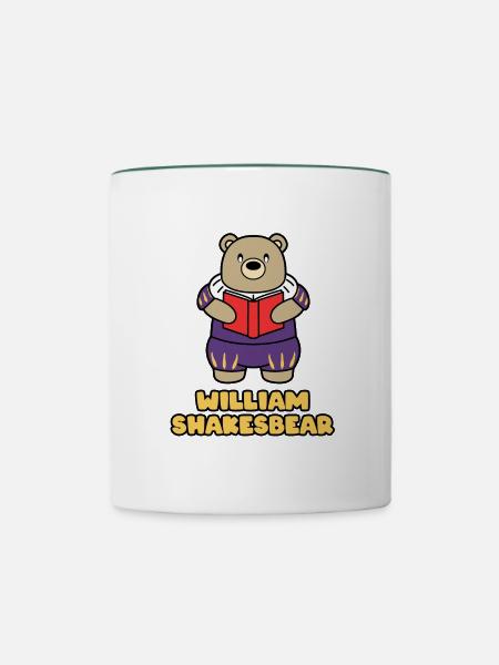 WILLIAM SHAKESBEAR - Tasse zweifarbig - Weiß/Dunkelgrün