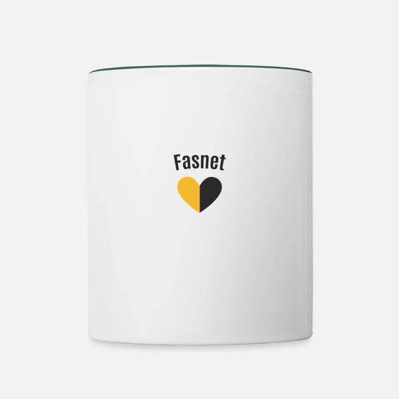 fasnet - Contrasting Mug - white/dark green