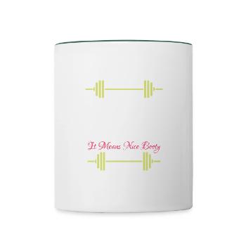 Fitness Fun: Hakuna Masquata Motivation - Contrasting Mug - white/dark green - Front