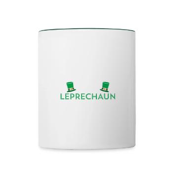 Not Small, but Leprechaun Size - St. - Contrasting Mug - white/dark green - Front