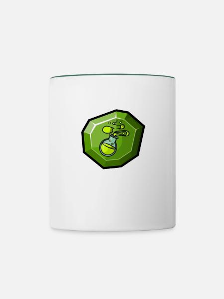 Element: Gift - Tasse zweifarbig - Weiß/Dunkelgrün