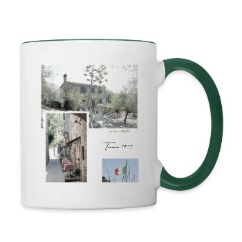 Toscana 1972 - Tasse zweifarbig - Weiß/Dunkelgrün - Rechts