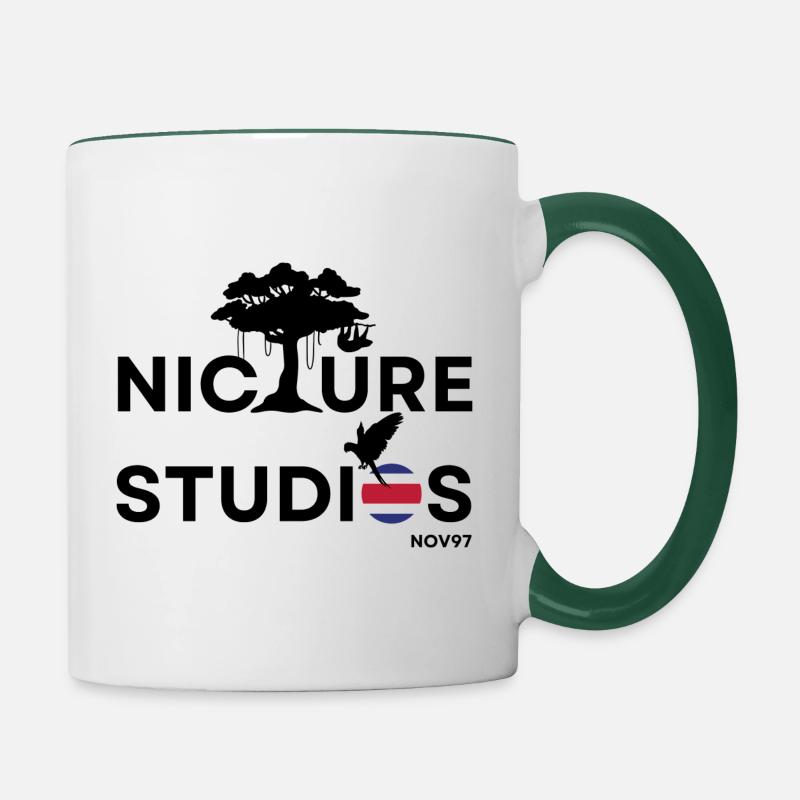 Nicture Studios Costa Rica - Contrasting Mug - white/dark green