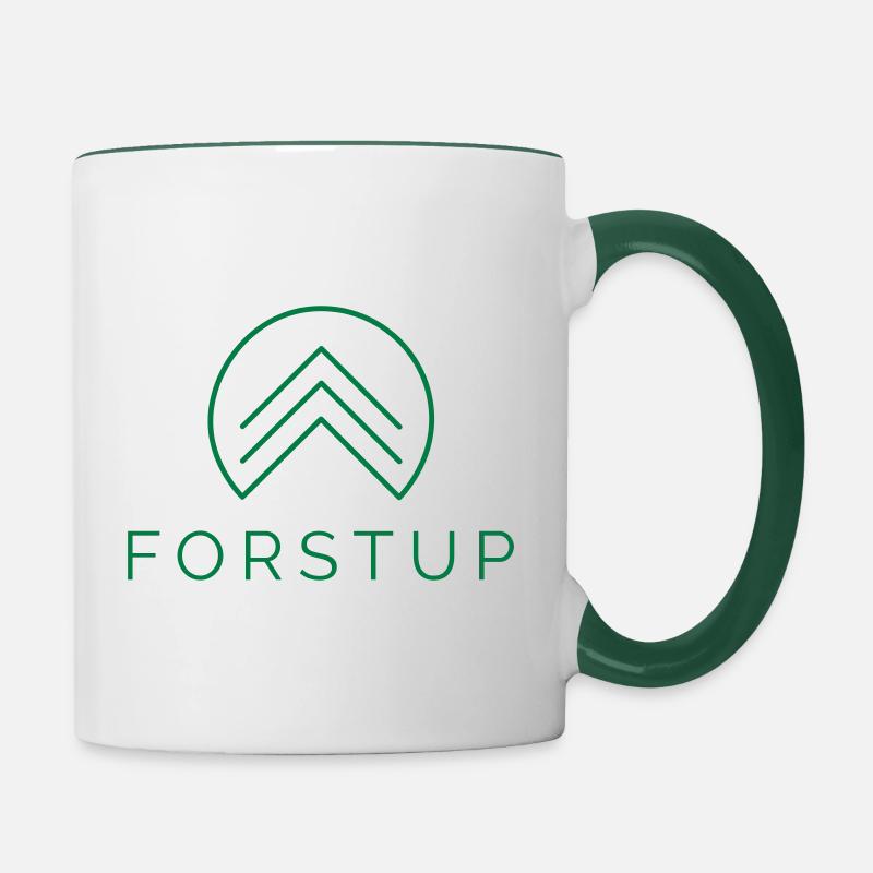 FORSTUP - We plant forest! - Contrasting Mug - white/dark green