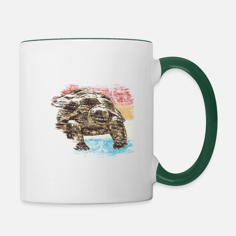 turtle - Contrasting Mug - white/dark green