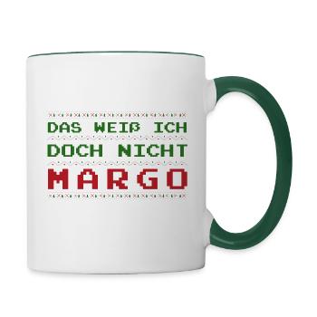 Margo und Todd Schöne Bescherung Griswold Lustig - Tasse zweifarbig - Weiß/Dunkelgrün - Rechts