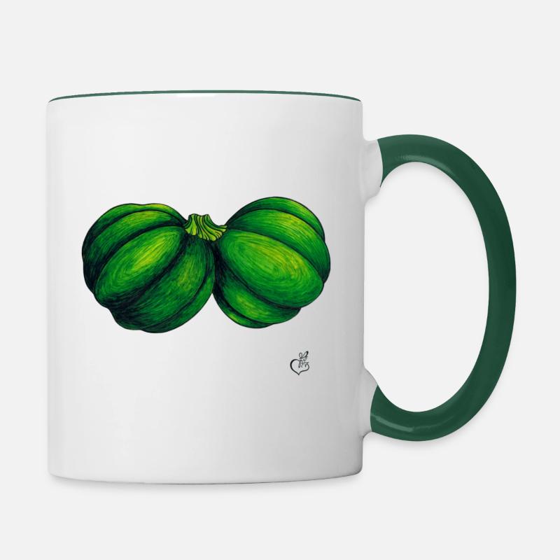 Friiida - Contrasting Mug - white/dark green