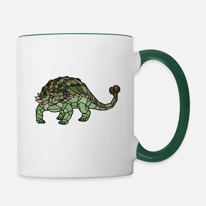 Ankylosaurus - Mug contrasté - blanc/vert foncé