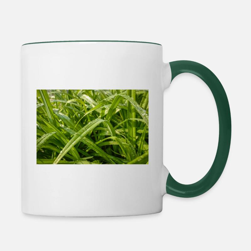 Waterdrop - Contrasting Mug - white/dark green