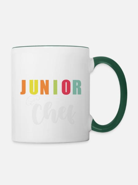 Junior Chef - Tasse zweifarbig - Weiß/Dunkelgrün