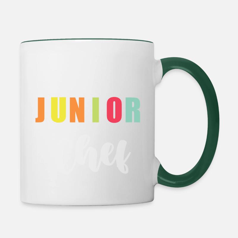 Junior Chef - Tasse zweifarbig - Weiß/Dunkelgrün
