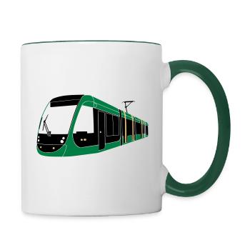 Lund tram - Contrasting Mug - white/dark green - Right