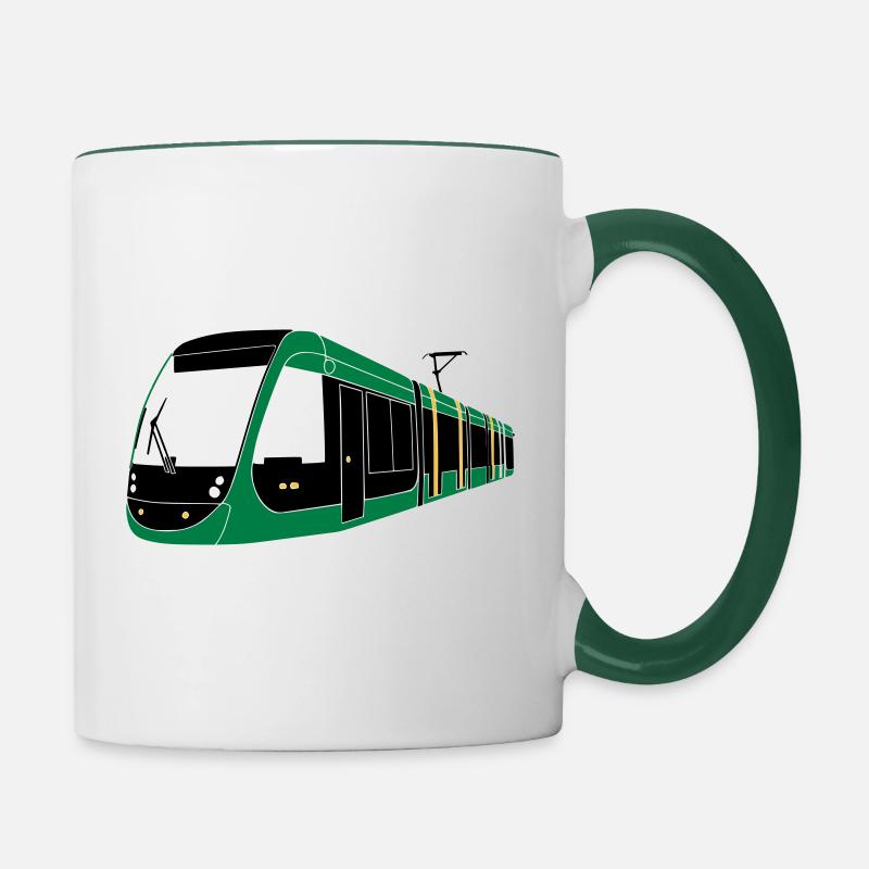 Tramway de Lund - Mug contrasté - blanc/vert foncé