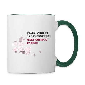 Hyg&Go - Danish Vibes pour l’Amérique -5 - Mug contrasté - blanc/vert foncé - Droite