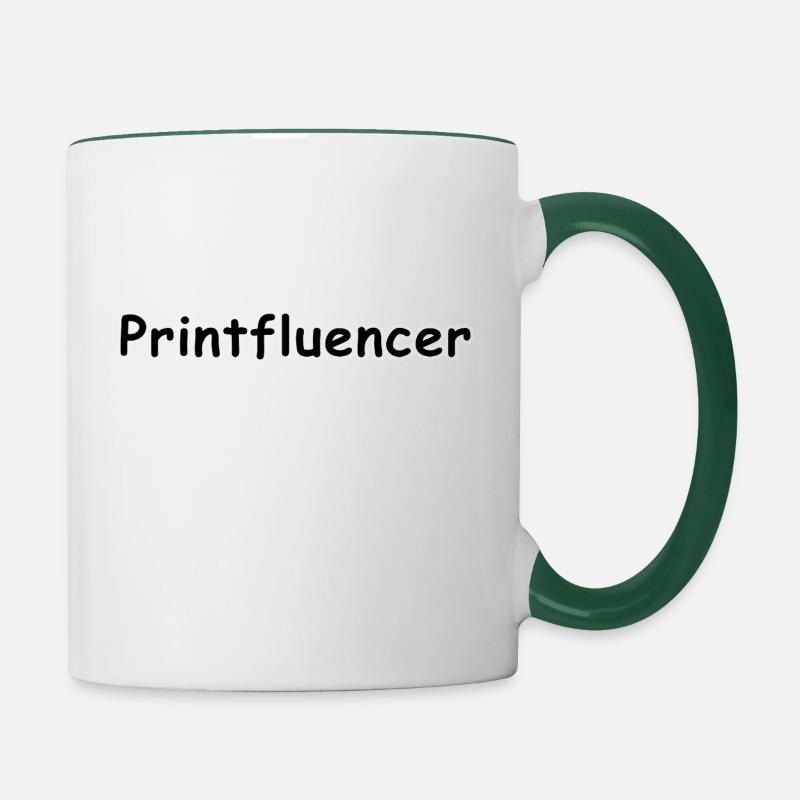 printfluencer 01 - Mug contrasté - blanc/vert foncé