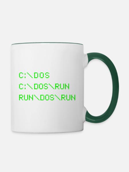 DOS - Tasse zweifarbig - Weiß/Dunkelgrün