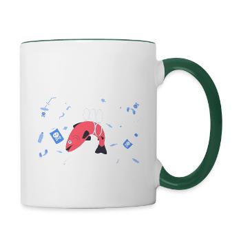 Plastic Stop - Contrasting Mug - white/dark green - Right