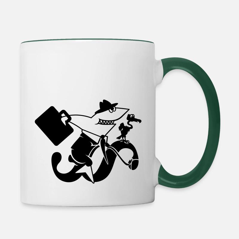 Paragraphe / Avocat Paragraphe (e 1c) - Mug contrasté - blanc/vert foncé