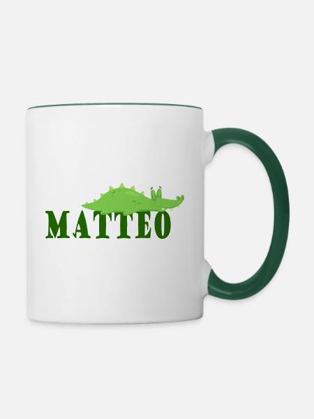 Matteo - Tasse zweifarbig - Weiß/Dunkelgrün
