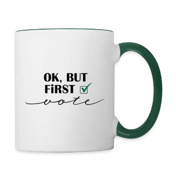 Ok, but first - vote - Contrasting Mug - white/dark green - Right