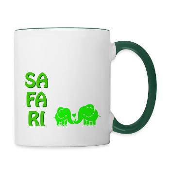 SA FA RI - Mug contrasté - blanc/vert foncé - Droite
