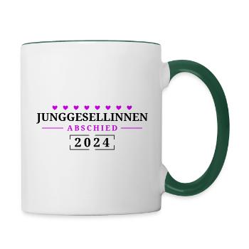 Jga 2024 Junggesellinnenabschied - Tasse zweifarbig - Weiß/Dunkelgrün - Rechts