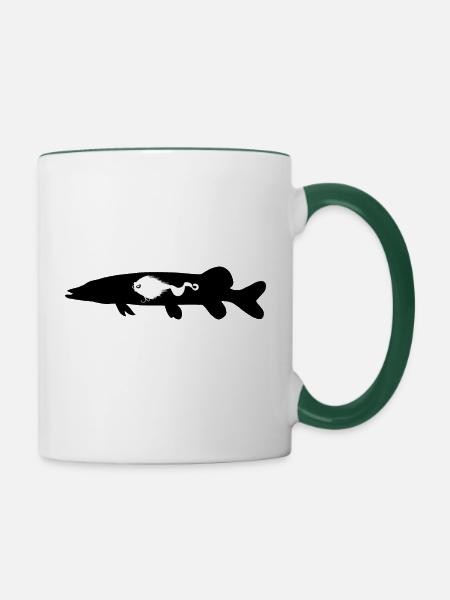 Hecht Mustache Rig - Tasse zweifarbig - Weiß/Dunkelgrün