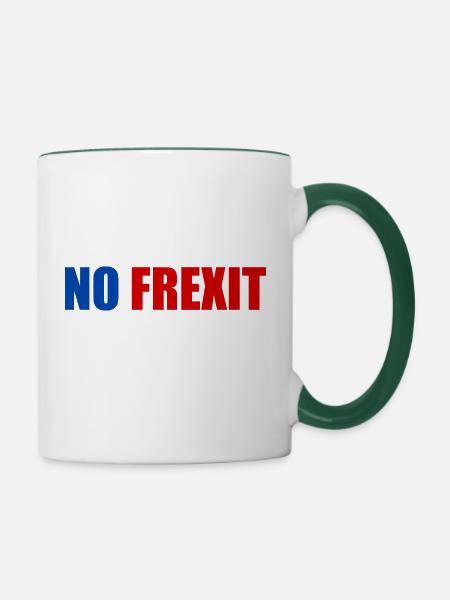 Kein Frexit - Tasse zweifarbig - Weiß/Dunkelgrün